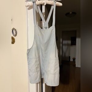 Aerie Blue and White Striped beach jumper shorts